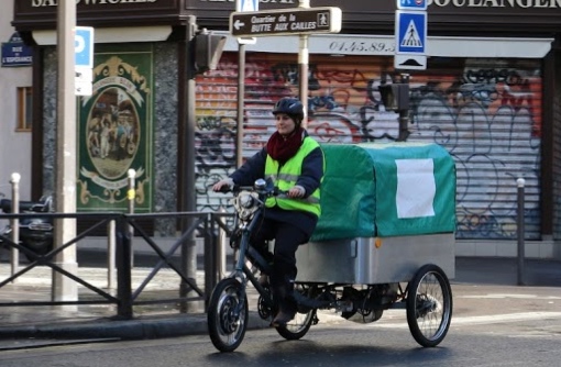 Cyclo'livreur d'invendus alimentaires