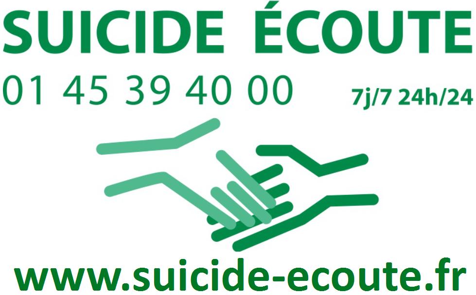 25 morts par suicide chaque jour, c’est trop.  Venez écouter les personnes en souffrance !
