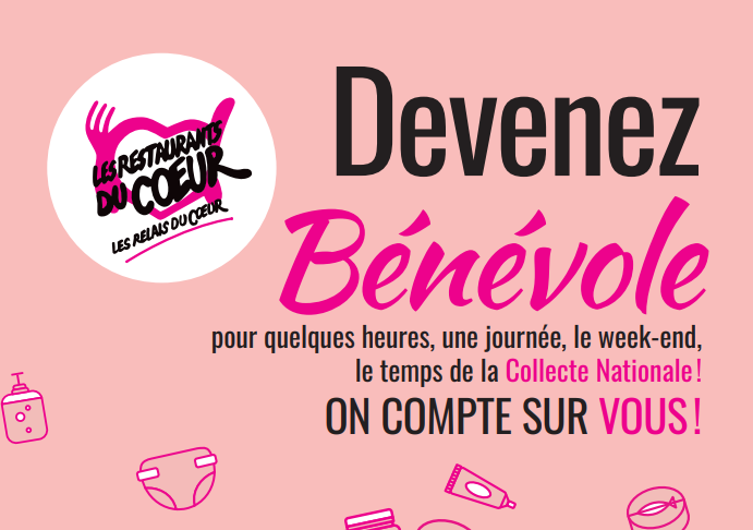 Participe à la Collecte Nationale 2023 des Restos du Cœur !