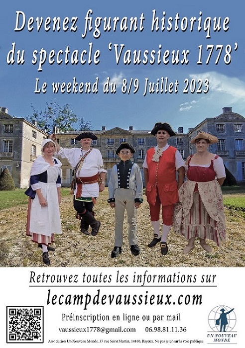 Figurants historiques du spectacle 'Vaussieux 1778'