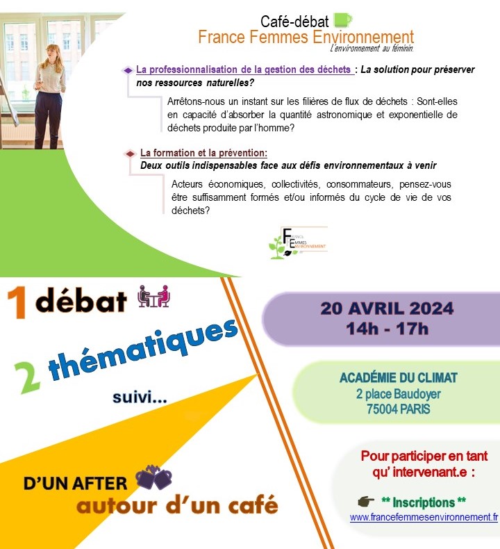 J'interviens comme débatteur-trice bénévole au Café-débat France Femmes Environnement